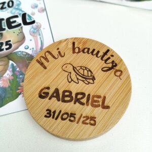 Abridor de bambú personalizado