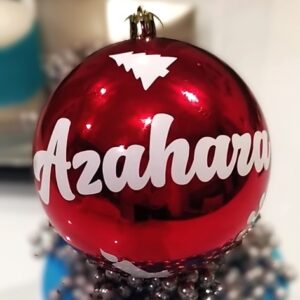 Bola de Navidad Brillante Personalizada con Nombre